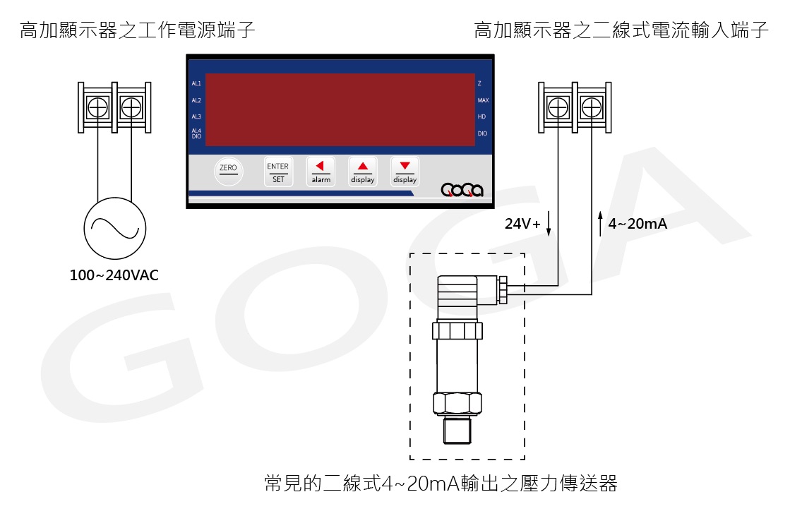 壓力傳送器如何接線_4~20mA電流輸出