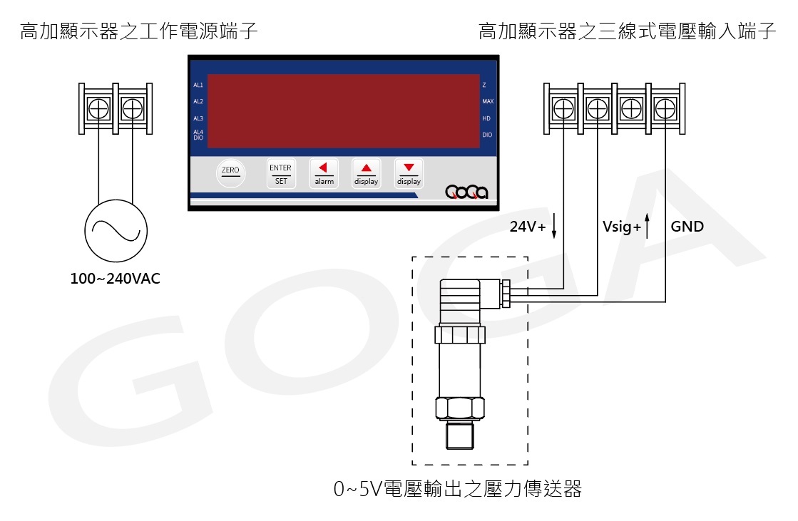 壓力傳送器如何接線_0~5V電壓輸出